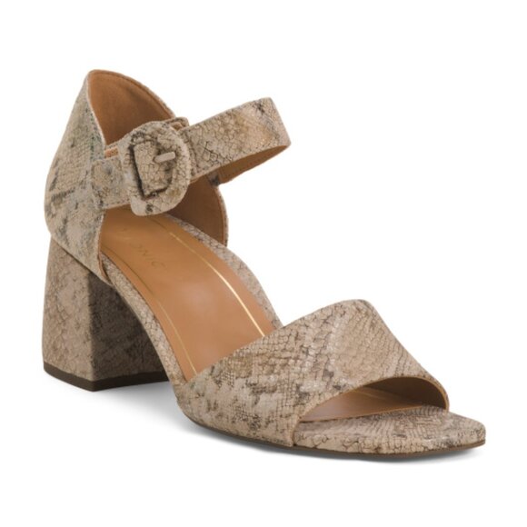 VIONIC Leather Chardonnay Comfort Heeled Sandals - Picture 4 of 4